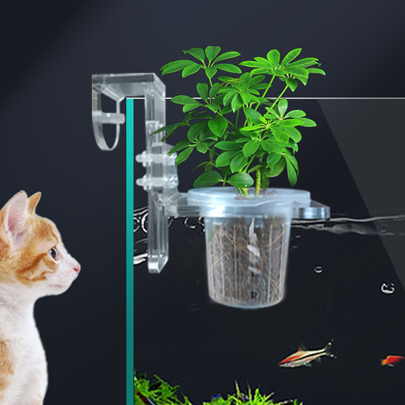 Aquarium Fish Pot - Tazas para plantar pecera, cesta de