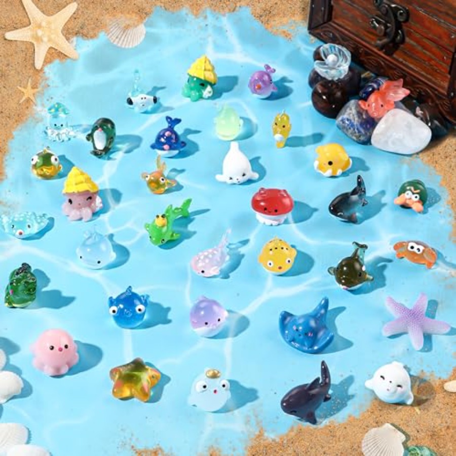 Aquarium Fish Japan - Figuras de Animales Marinos en Resina,