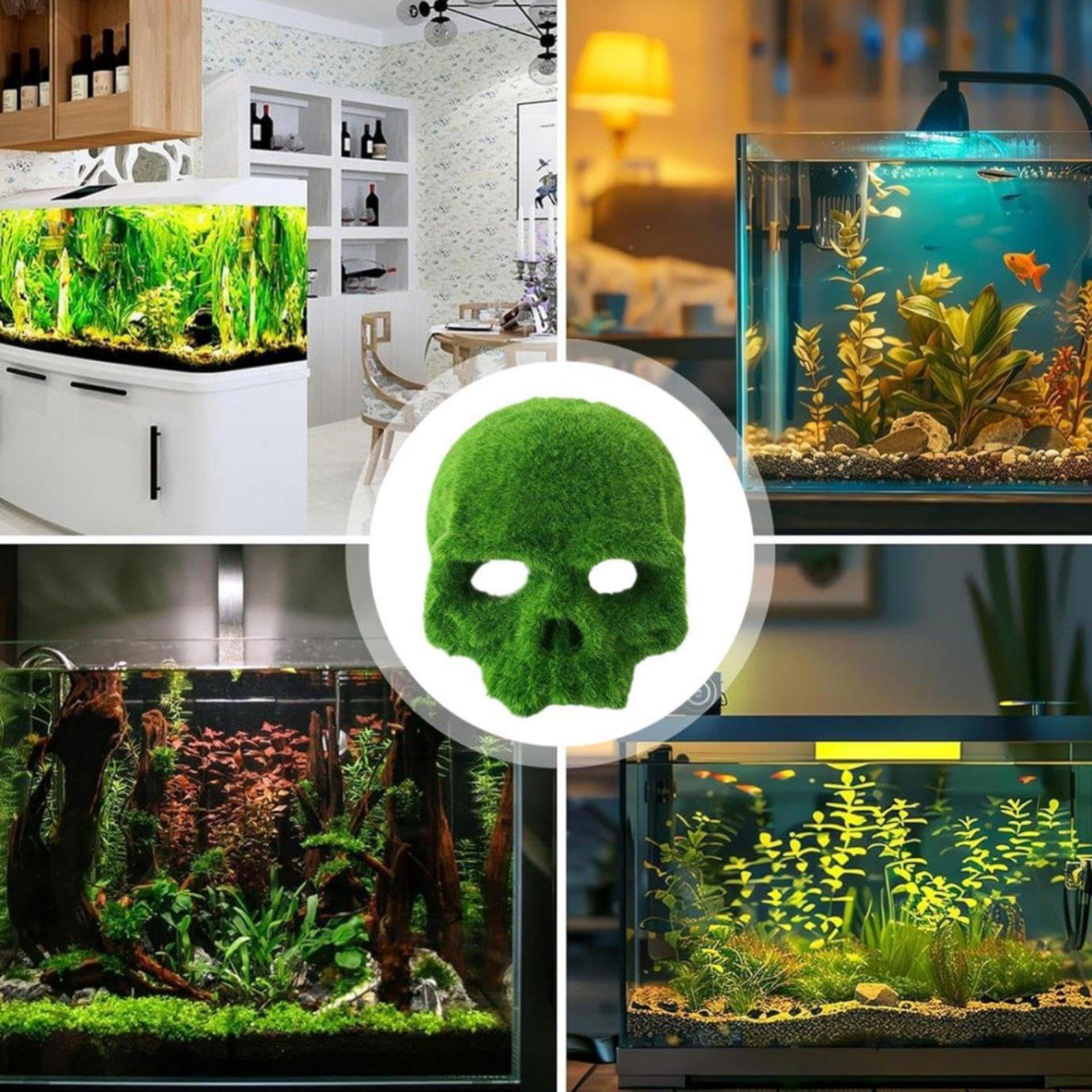 Aquarium Fish Hideout - Escultura Decorativa de Musgo para Acuario,