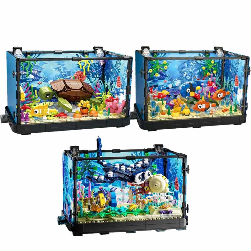 Aquarium Fish House - Juego de bloques de construcción para
