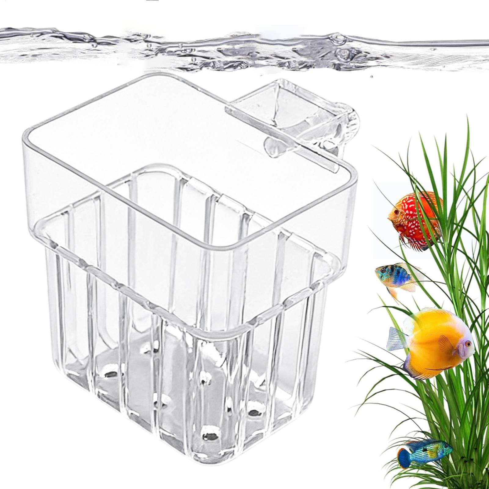 Aquarium Fish Pot - Soporte Transparente para Plantas de Acuario,