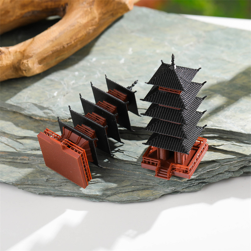 Aquarium Fish Small - Mini estatua de pagoda, modelo de