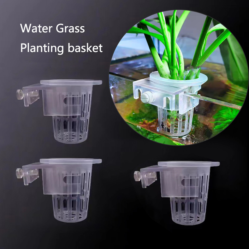 Aquarium Fish Pot - Cesta de plantación de acuario, soporte