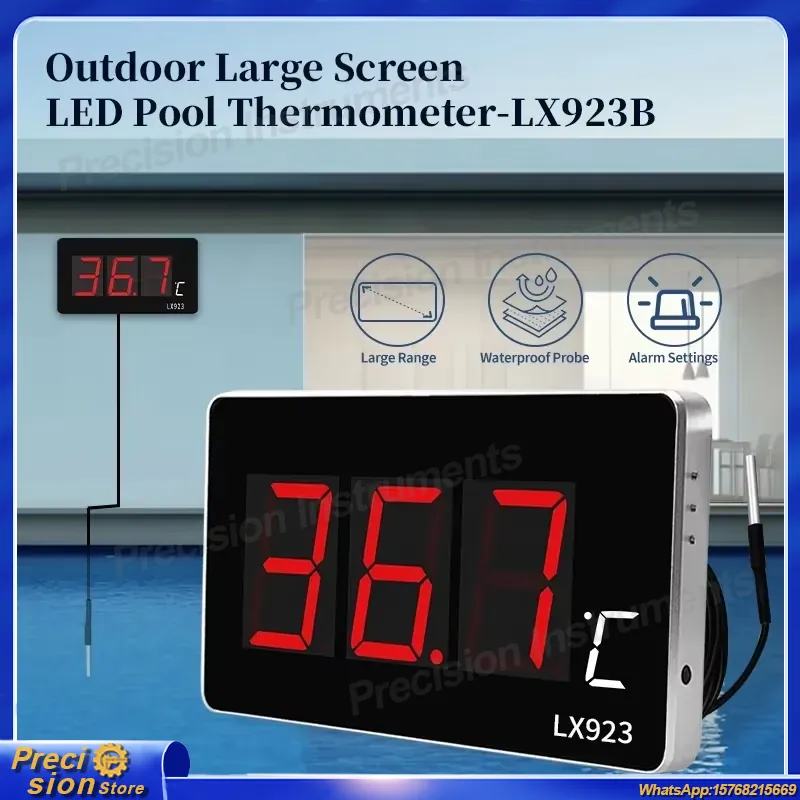 Aquarium Fish Tank - Termómetro Digital para Piscina, Medidor de