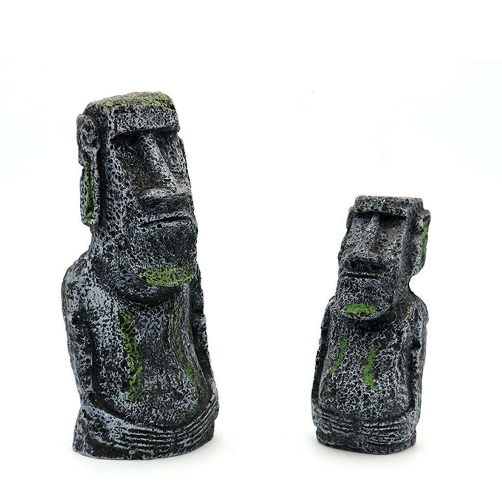 Estatuas de Moai para acuario, - Aquarium Fish Pot reseña y precio
