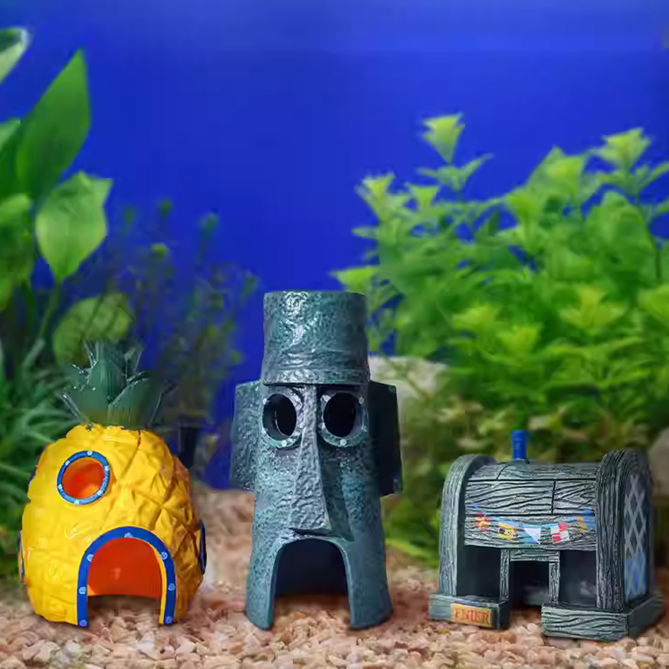 Decoración de pecera de dibujo - Aquarium Fish Japan reseña y precio