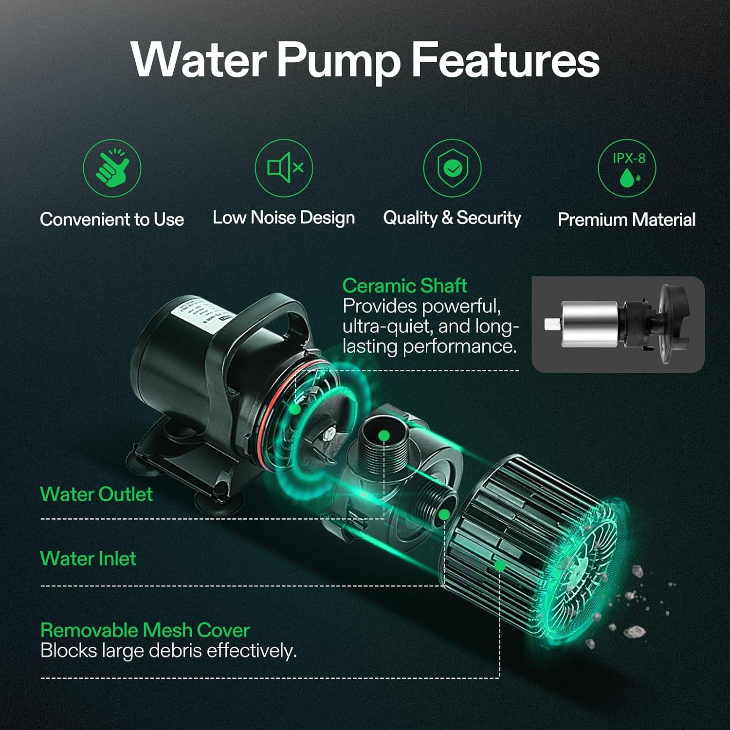 Bomba de agua subacuática de 1 - Aquarium Fish Tank reseña y precio