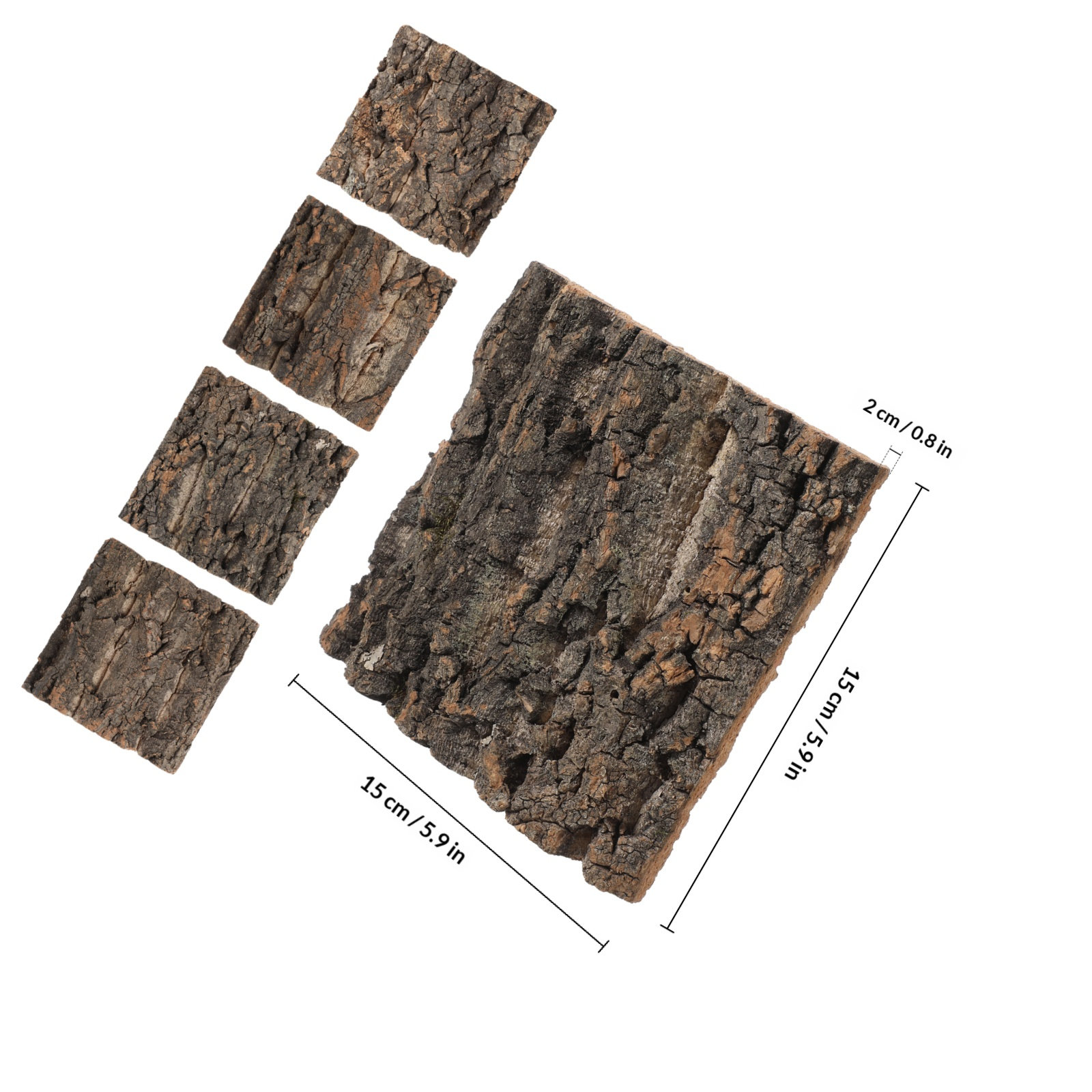 4 piezas de corteza de corcho  - Aquarium Fish Background reseña y precio