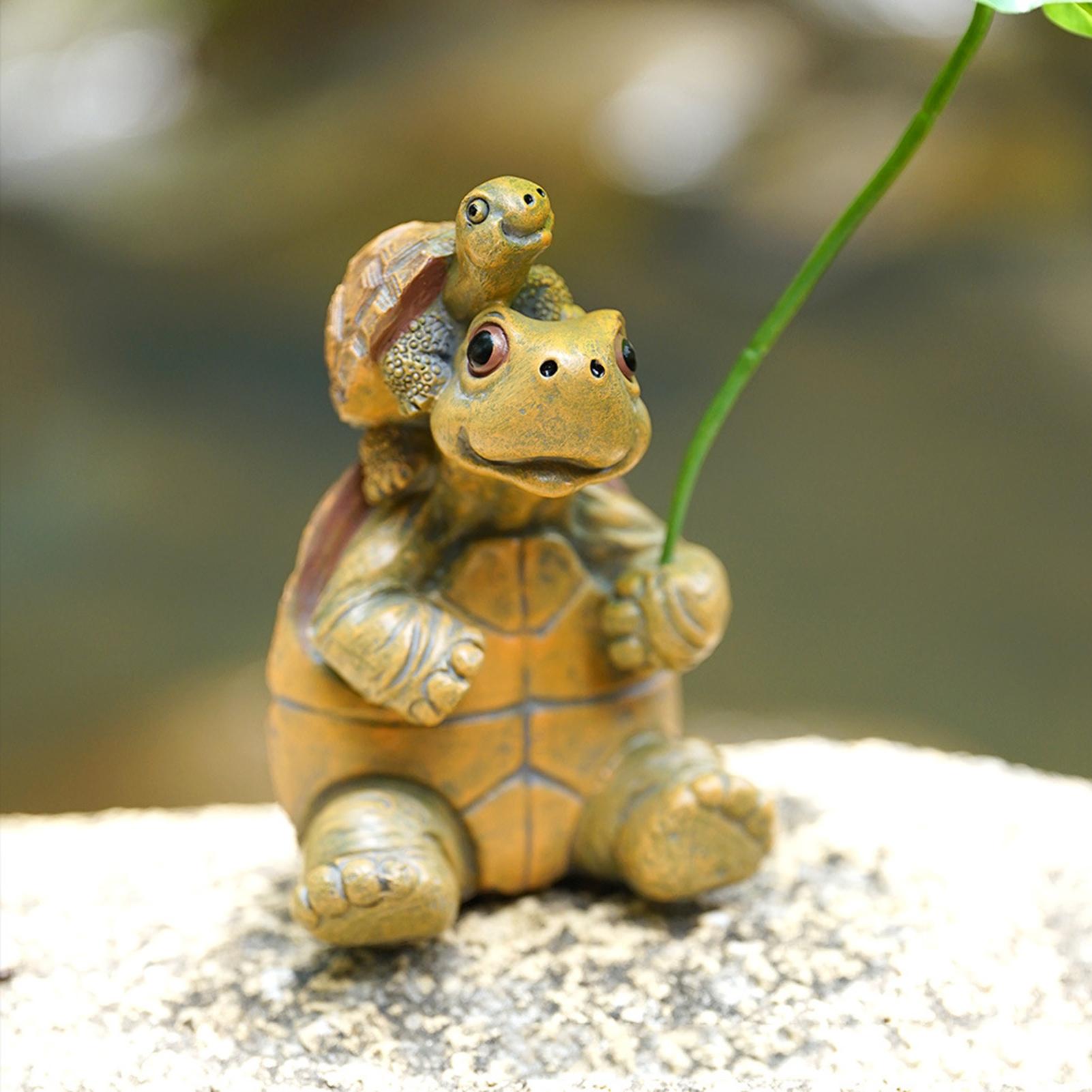 Figura de tortuga para decorac - Aquarium Fish Pot reseña y precio