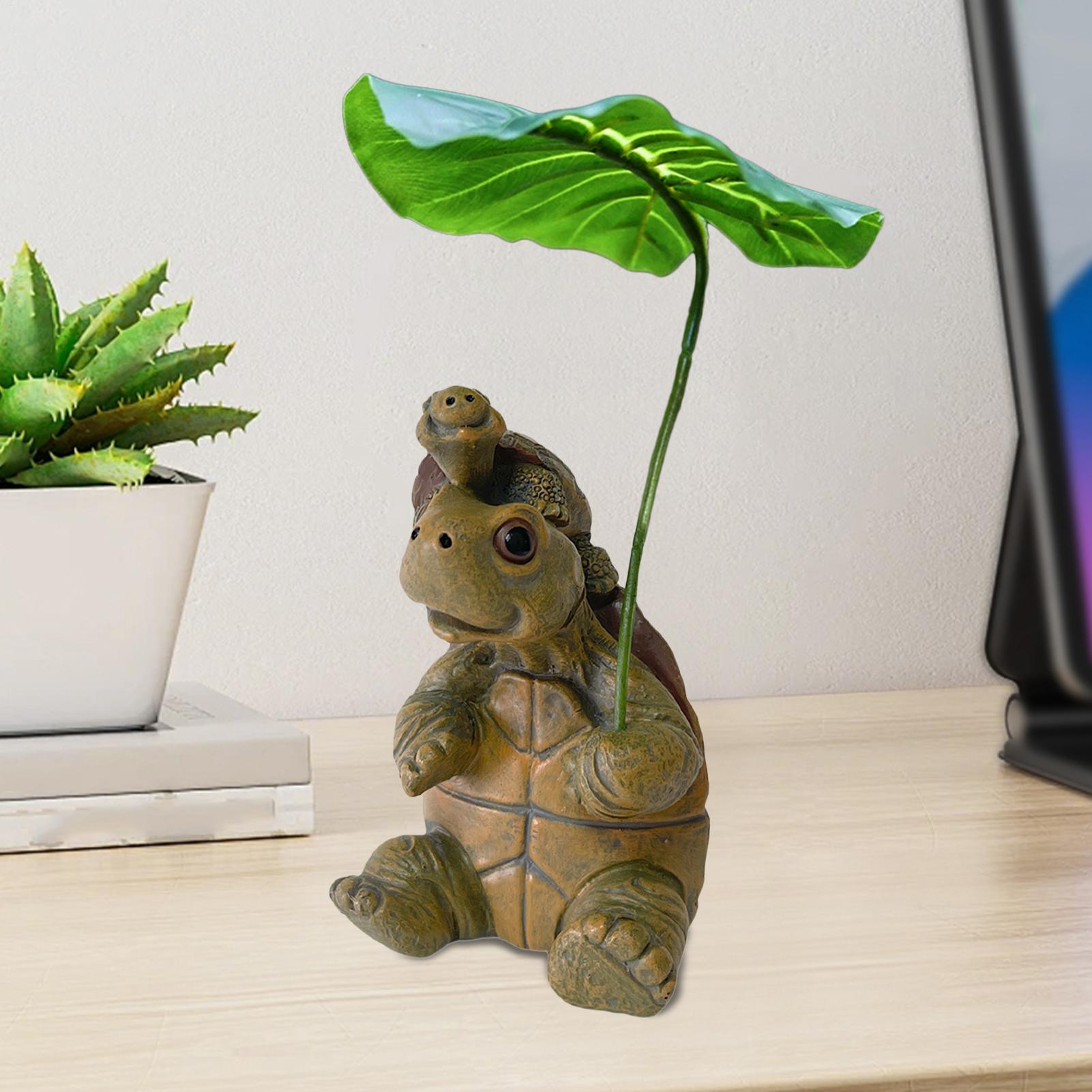 Figura de tortuga para decorac - Aquarium Fish Pot reseña y precio