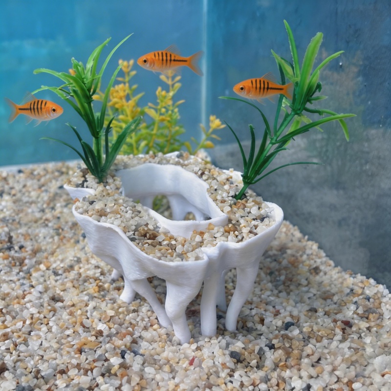 Plantas de acuario impresas en - Aquarium Fish Pot reseña y precio