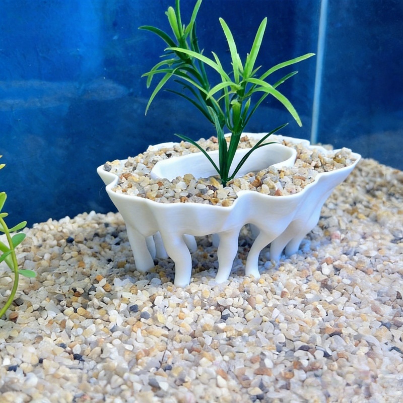 Plantas de acuario impresas en - Aquarium Fish Pot reseña y precio